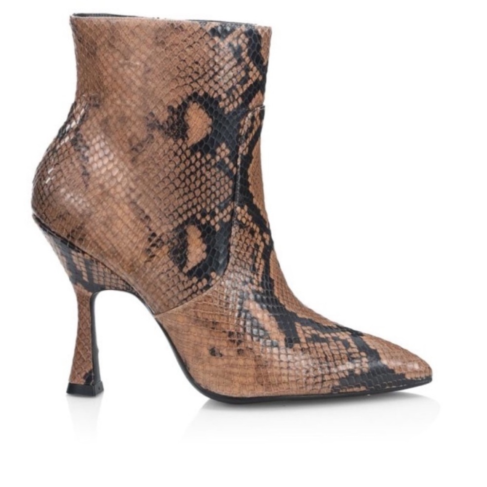 Stuart Weitzman Snake Print Booties 5.5